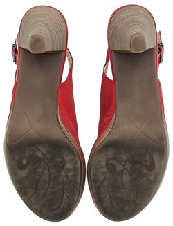VENTURINI eleganza Damen Leder Pumps, rot - Gr. 37  - Bild 3