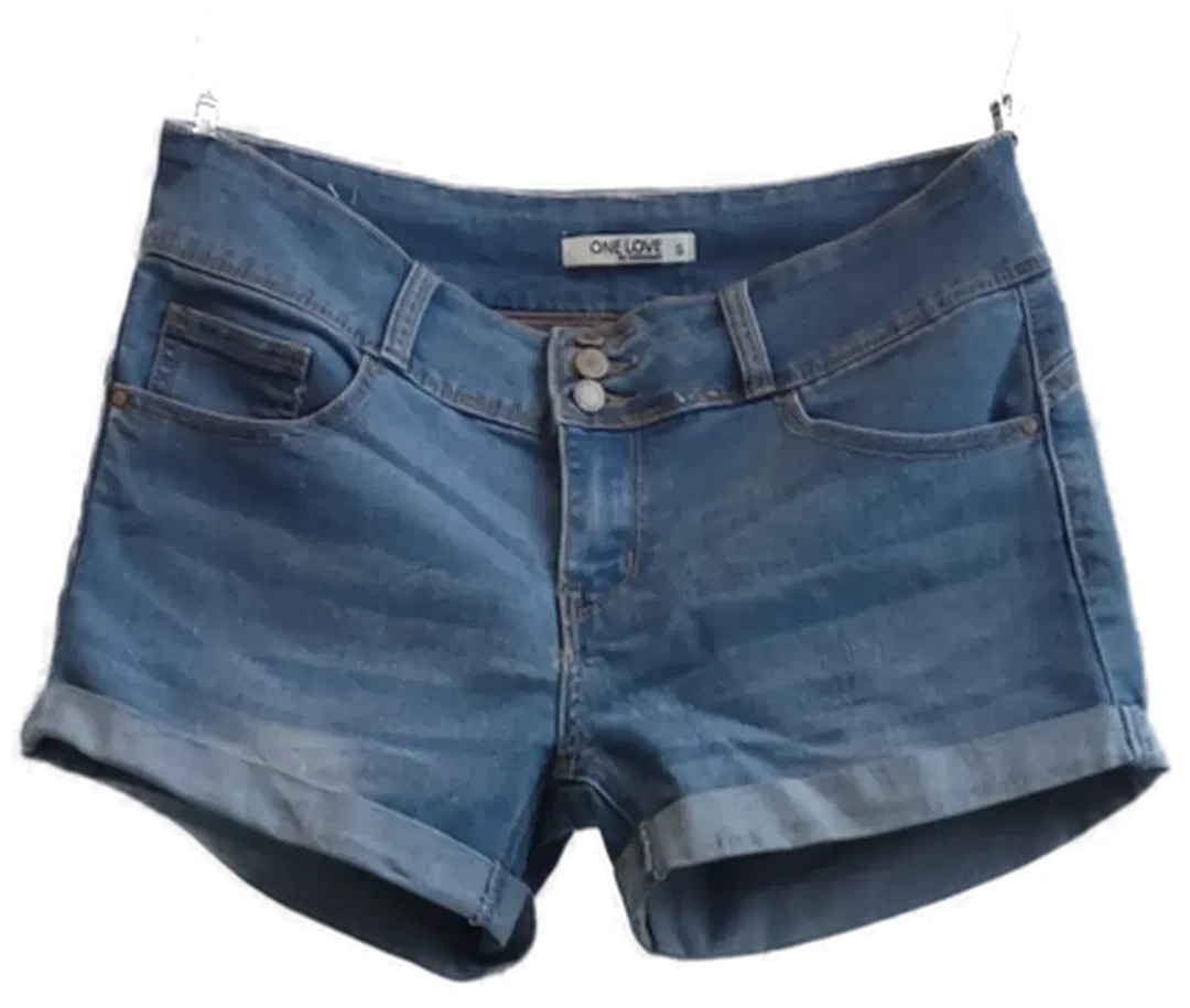 One Love by Colloseum Kurze Damen Jeans blau -  Gr. S - Bild 4