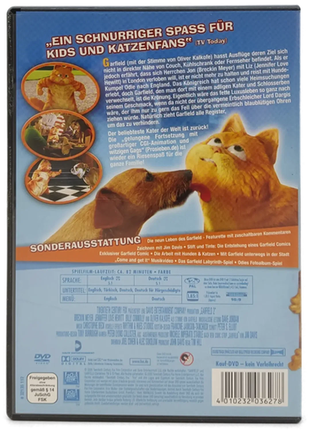DVD "Garfield 2" mit Breckin Meyer und Jennifer Love Hewitt – Bild 2