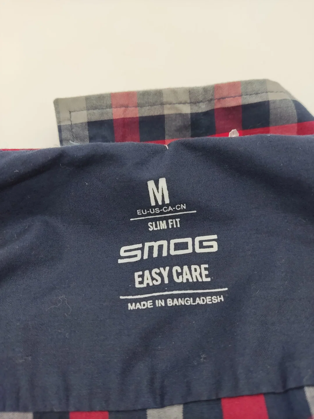 SMOG Herrenhemd mehrfarbig kariert - Gr. M (Slim fit) – Bild 4