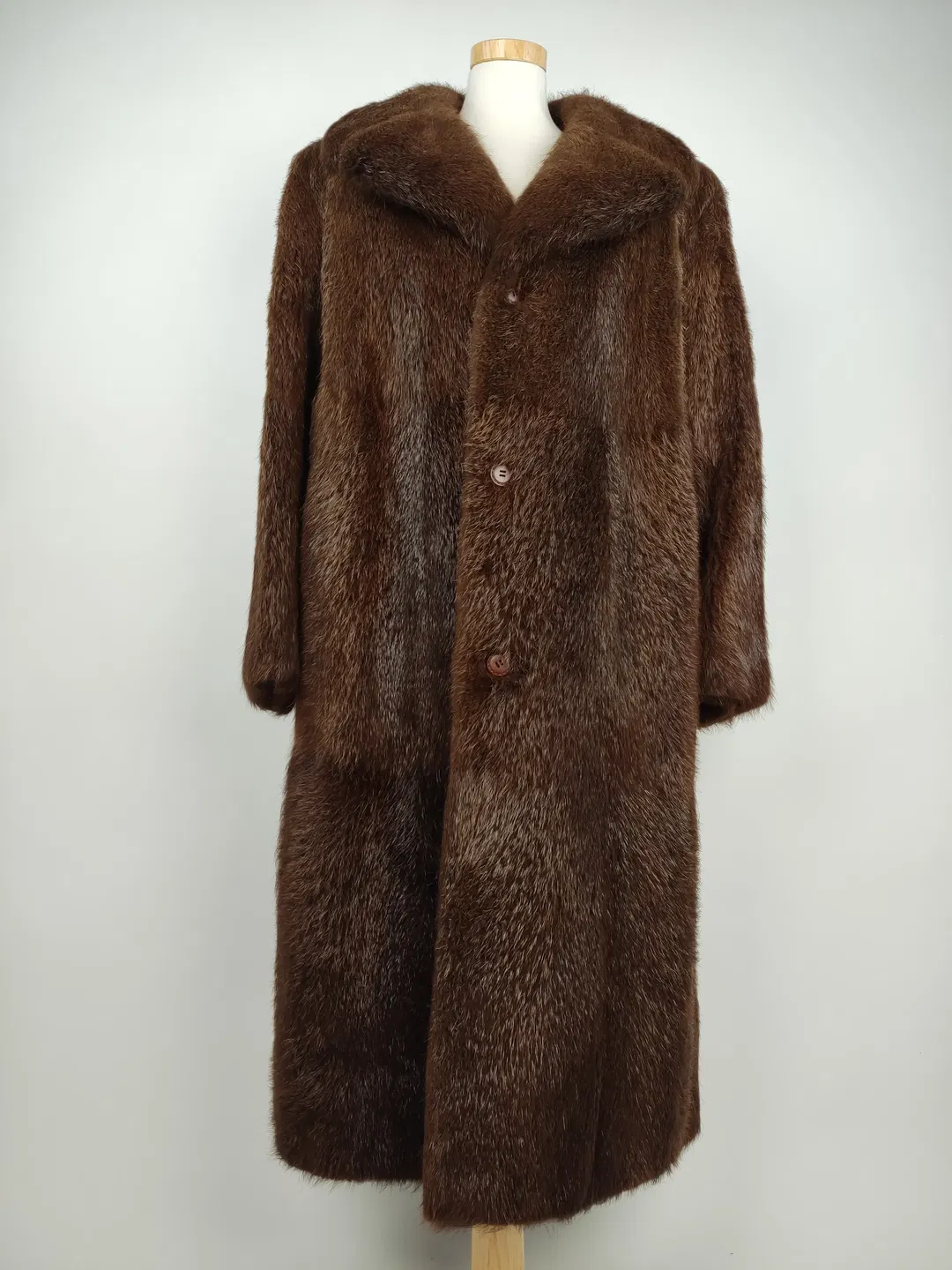 Vintage Herren Pelzmantel - XL / 52-54 - Bild 4