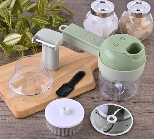 Food Chopper – Elektrischer Handmixer/Handzerkleinerer – Set mit Aufsätzen – Mintgrün - Bild 4