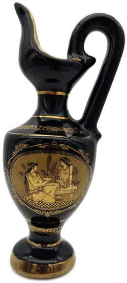 Kobaltblau Porzellanvase  24K Gold | Griechische Schatz - Bild 2