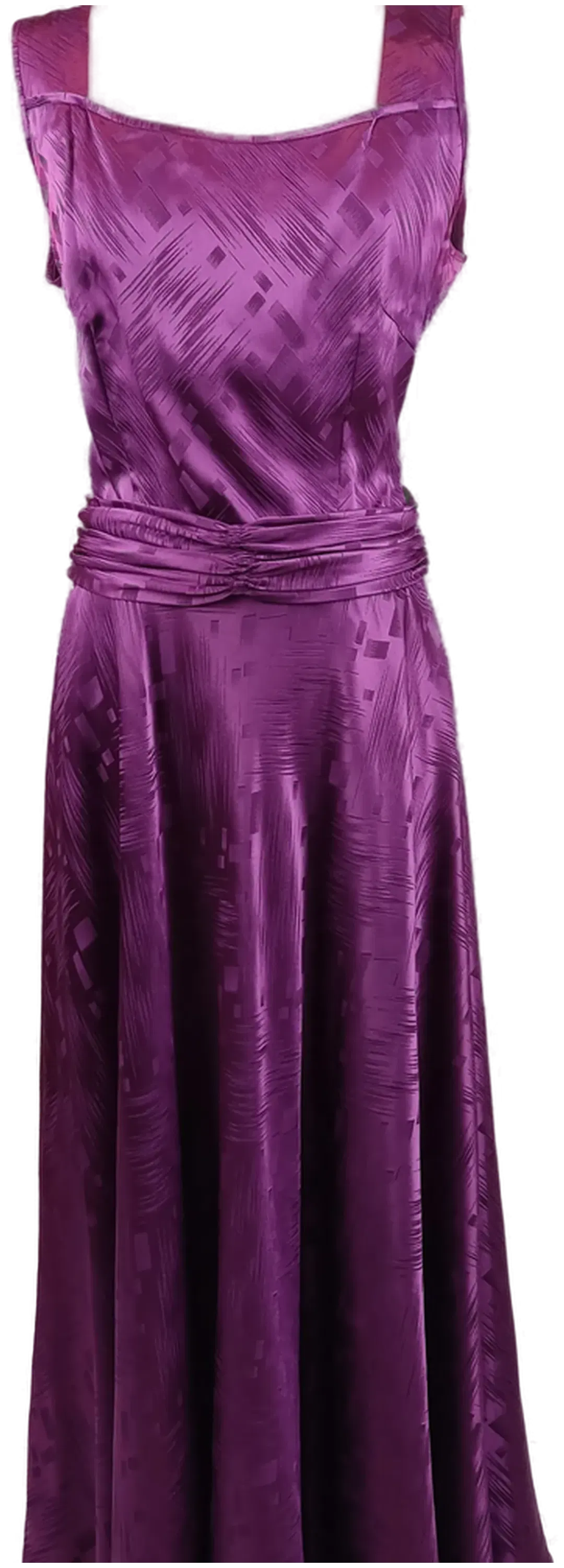 Damen Abendkleid mit Gürtel und Tascherl fuchsia / Handarbeit - XXL/44 - Bild 1