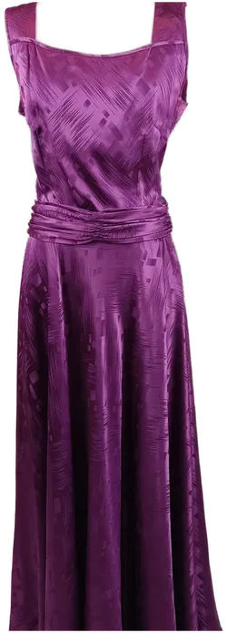 Damen Abendkleid mit Gürtel und Tascherl fuchsia / Handarbeit - XXL/44 - Bild 1