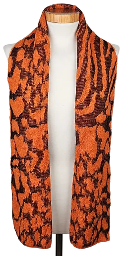 Damen Schal - orange/schwarz   - Bild 2