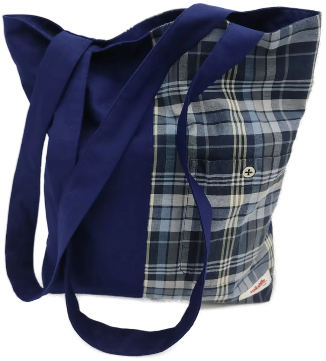 Tragtasche Stoff mehrfarbig + Henkel - Bild 1