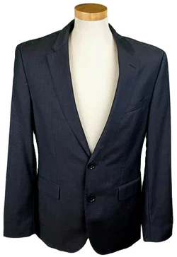 Hugo Boss Herrenblazer gemustert dunkelblau Gr. 48