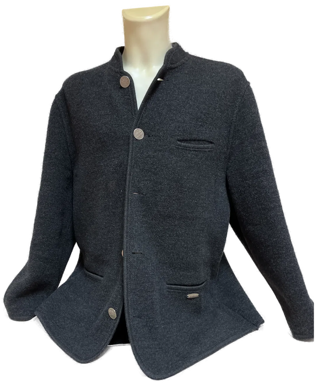 Giesswein Herren Lodenjacke Gr. 52 - Dunkelgrau - Schurwolle - Bild 1