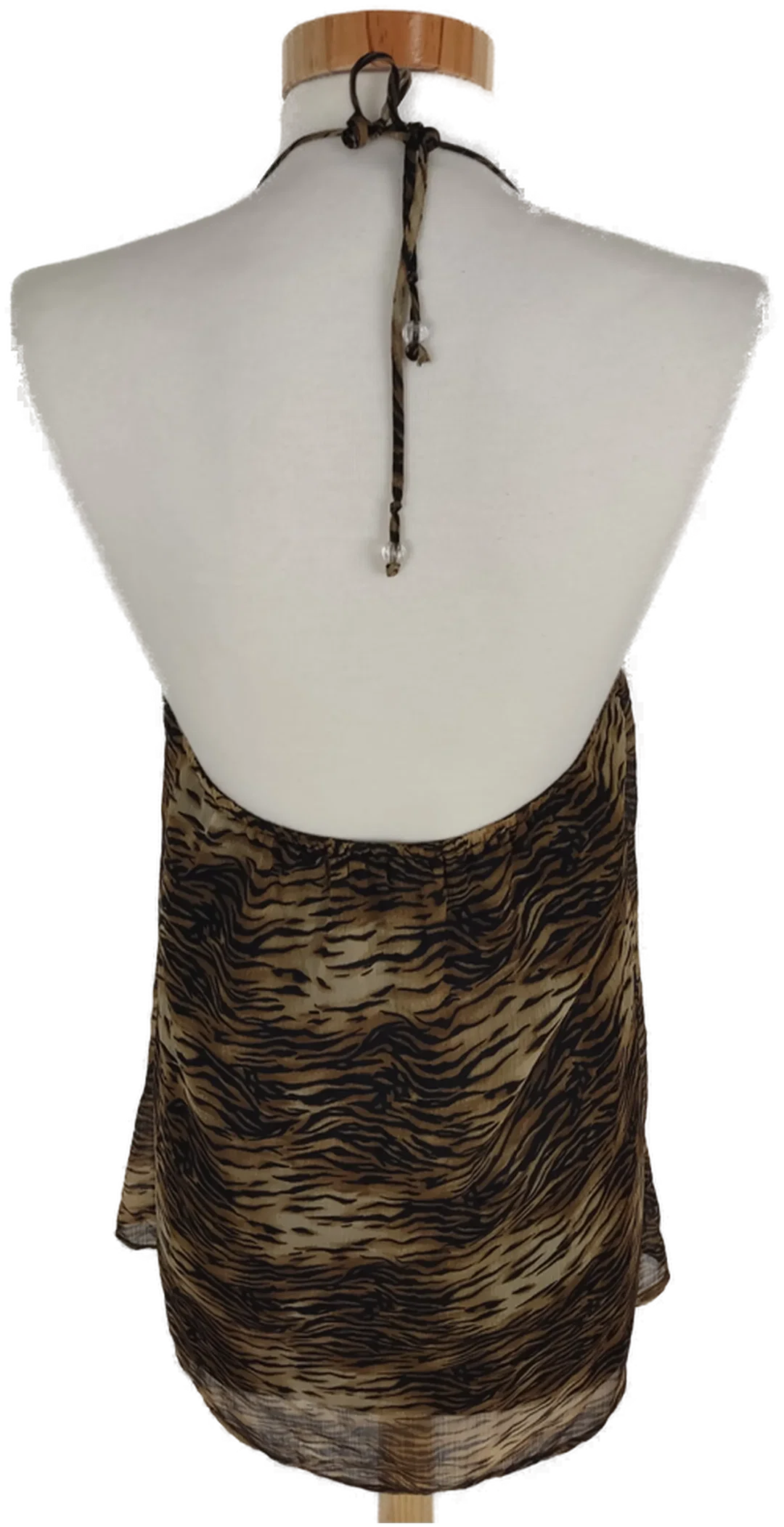 Schulterfreies Amisu Damen-Top in Animal Print, Größe L – Bild 3