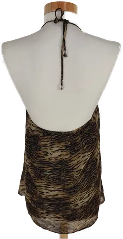 Schulterfreies Amisu Damen-Top in Animal Print, Größe L - Bild 3