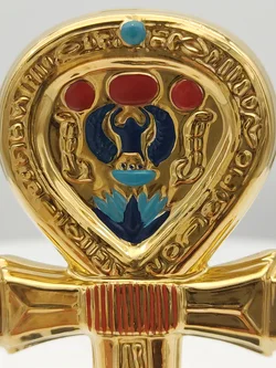 Goldener Spiegelhäuses von Tutanchamun Porzellan & Zertifikat von Franklin Mint | Limitierte Rarität - Bild 5