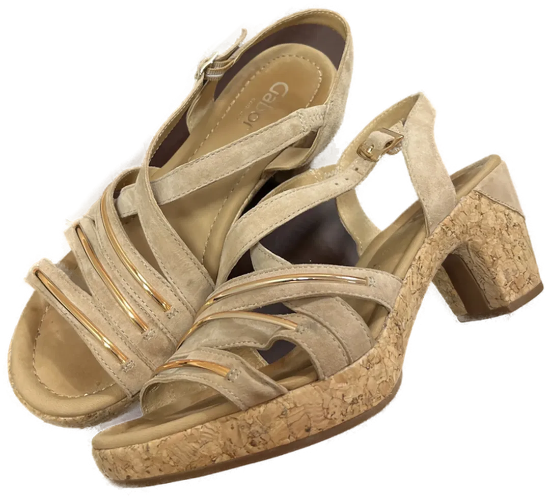 GABOR Comfort  Plateau Damensandale Leder Gr. 7,5 - Bild 1