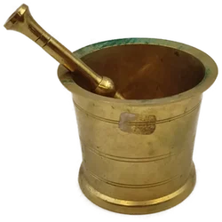 Massiver Messing-Mörser und Stößel – Vorschau 5