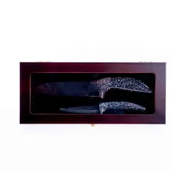 2-teiliges Messer-Set aus Keramik und Kunststoff in Holzbox - Bild 3