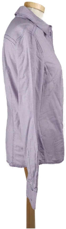 Esprit Damenbluse langarm fliederkariert- 36/S - Bild 3