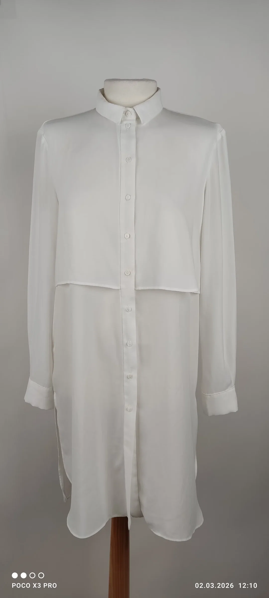 Hemdblusenkleid Mango Weiß XS | Leicht & Elegant - Bild 1