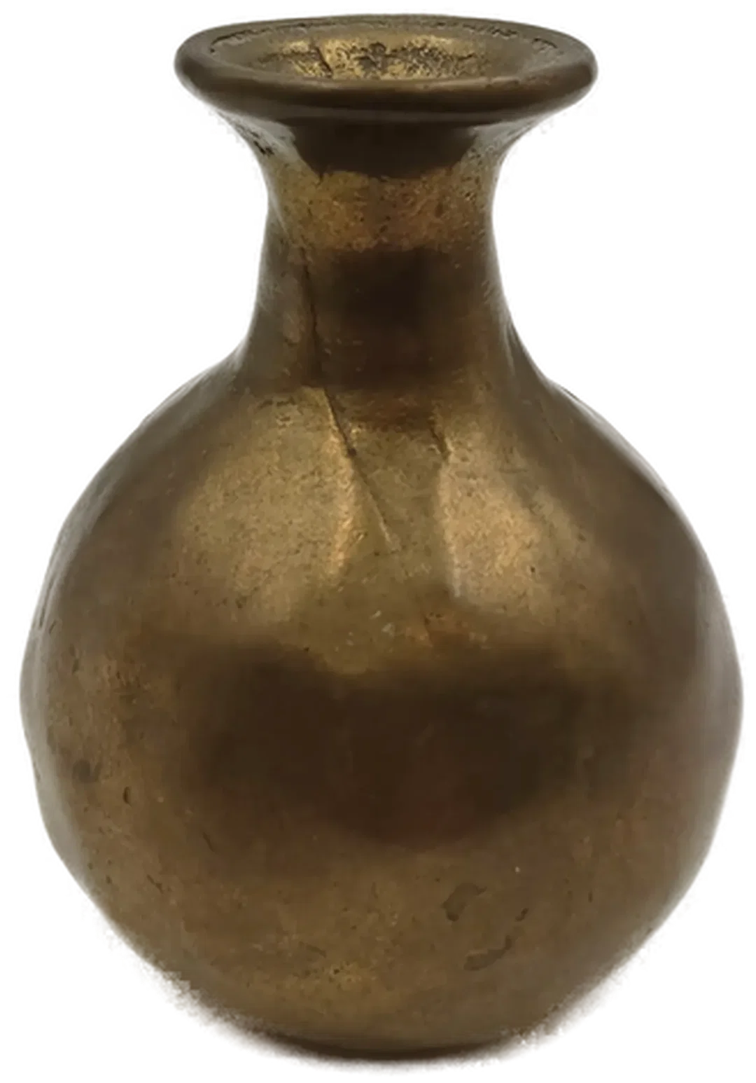 Vintage Deko-Vase aus massivem Messing – Bild 4
