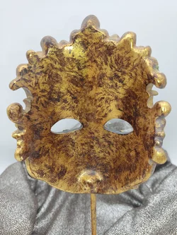 Venezianische Kunstharz Maske Herzog von Malfi  | Goldglanz mit Strass von Fa. J. Holländer - Bild 5