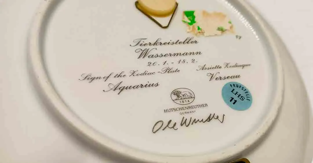 Hutschenreuther Ole Winther Wandteller „Wassermann“ Sternzeichen – Bild 3