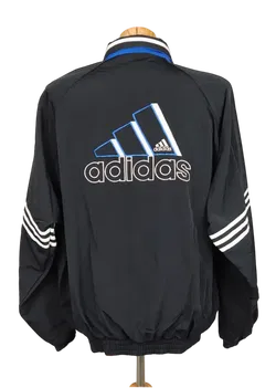 Adidas Herren Sportjacke, schwarz/blau - Gr. XXL - Bild 2