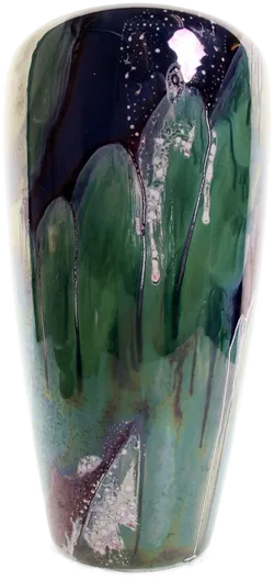 Große Keramikvase – handgefertigt, mehrfarbige Glasur, ca. 27,5 cm - Bild 3