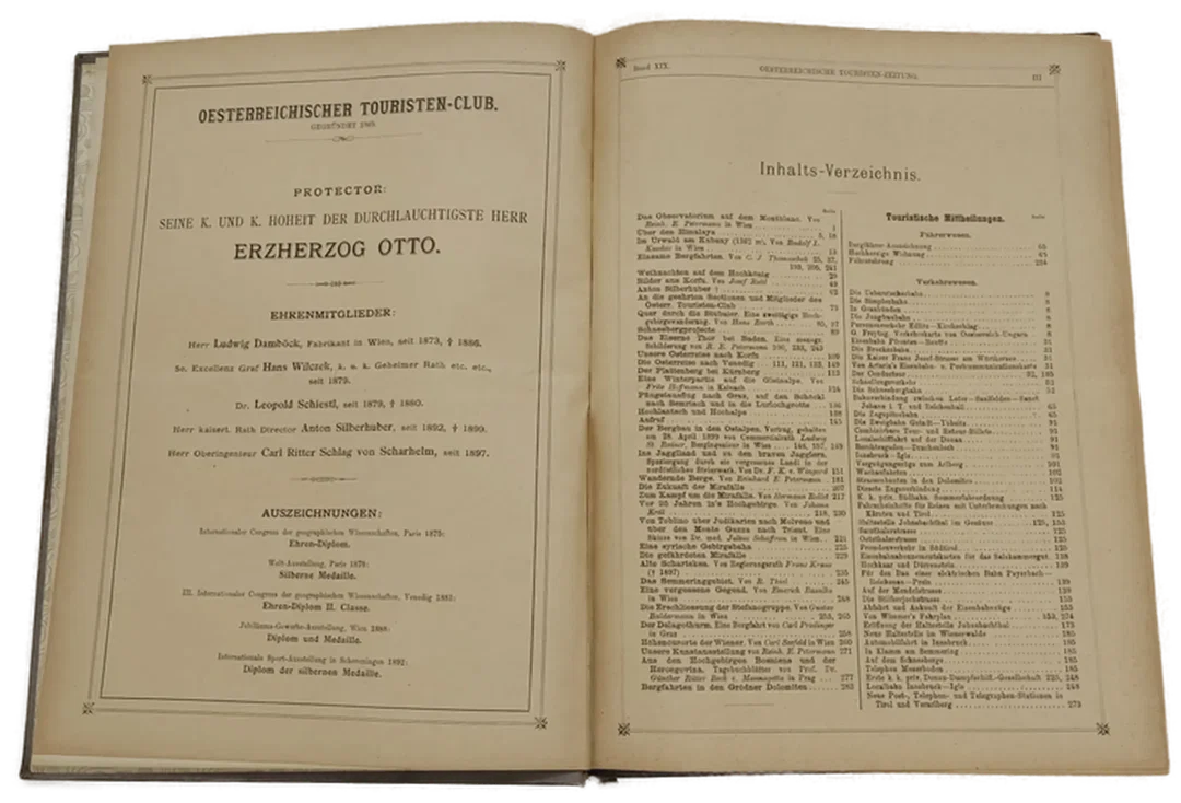 Buch Österreichische Touristen Zeitung Band 1899 XIX  und 1901 XXI – Bild 3