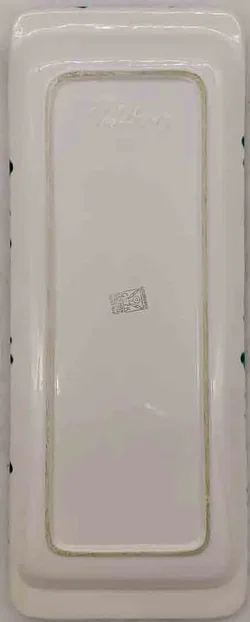 Gmundner Keramik grün geflammt Servierplatte, rechteckig 40 x 15 cm - Bild 2