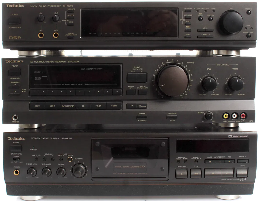 Technics HiFi-Anlage Vintage Set Made in Japan – SA-GX230 Receiver, SH-GE90 DSP, RS-BX747 Kassettendeck - Bild 1