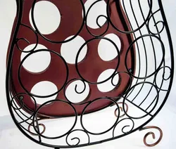 Weinregal in Gitarrenform, ca. 110 cm hoch, 9-Flaschen-Standregal, Metall/Holz, dunkelbraun - Bild 7