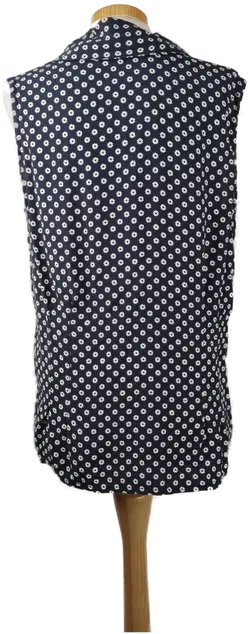  2NICE Damen-Bluse dunkelblau mit weißen Blumen - L/40 - Bild 2