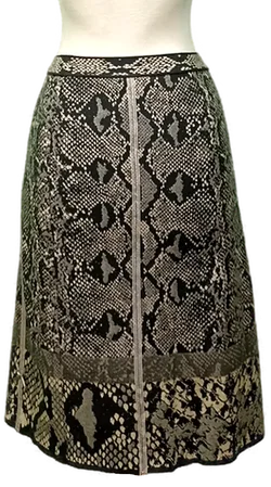 Marc Cain Damen Midirock Schlangenprint grau/weiß Gr. XXL - Bild 2