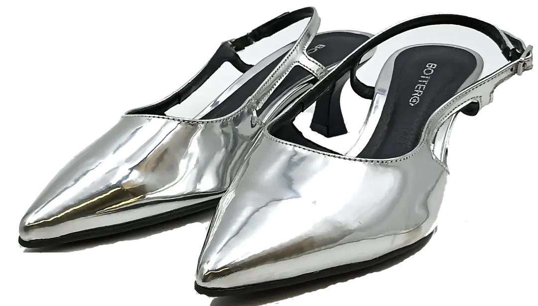 Bottero Slingback Pumps silver Gr. 38 – Bild 1