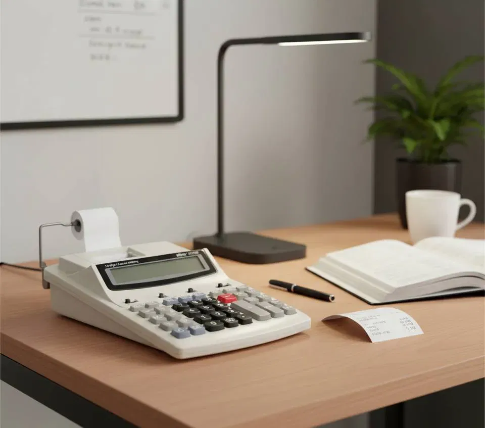 Ativa AT2100 – Tischrechner mit Druckfunktion + 2 neue Kassarollen - Bild 1