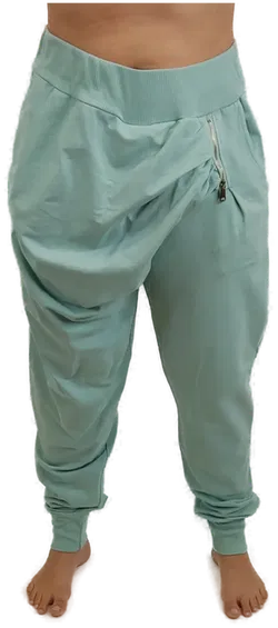 italienischer Damen Haremshose, Jersey, türkis, Gr. L - Bild 1