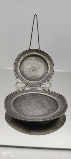 Zinn-Untersatzteller  2er Set, Mit Schönheitsfehler | Vintage-Schatz – Vorschau 3