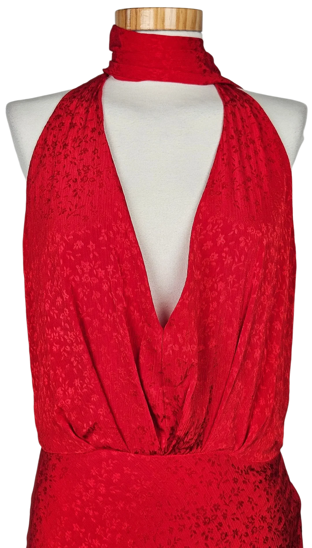 Zara Damen Maxikleid, rot - Gr. L  – Bild 4