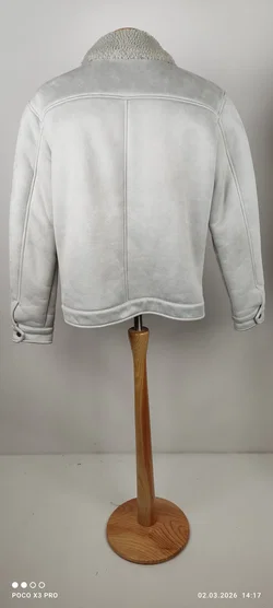 Zara Herrenjacke Grau Wildlederoptik L | Wie Neu - Bild 2