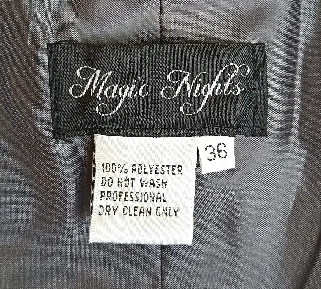 Magic Nights Damen-Midi-Cocktailkleid silber mit Pailletten Gr. S – Bild 4