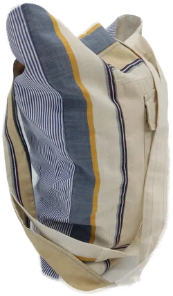 Tragtasche Stoff mehrfarbig + Henkel - Bild 2