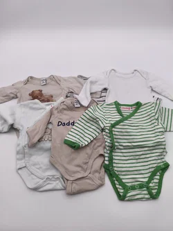 6 tlg. Set Baby - Bodies, langärmlig, Gr. 56