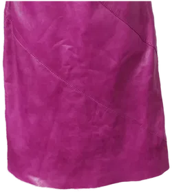 Cigno Nero Damen Zweiteiler Kleid mit Jacke aus Leder in pink Gr.36 - Bild 4