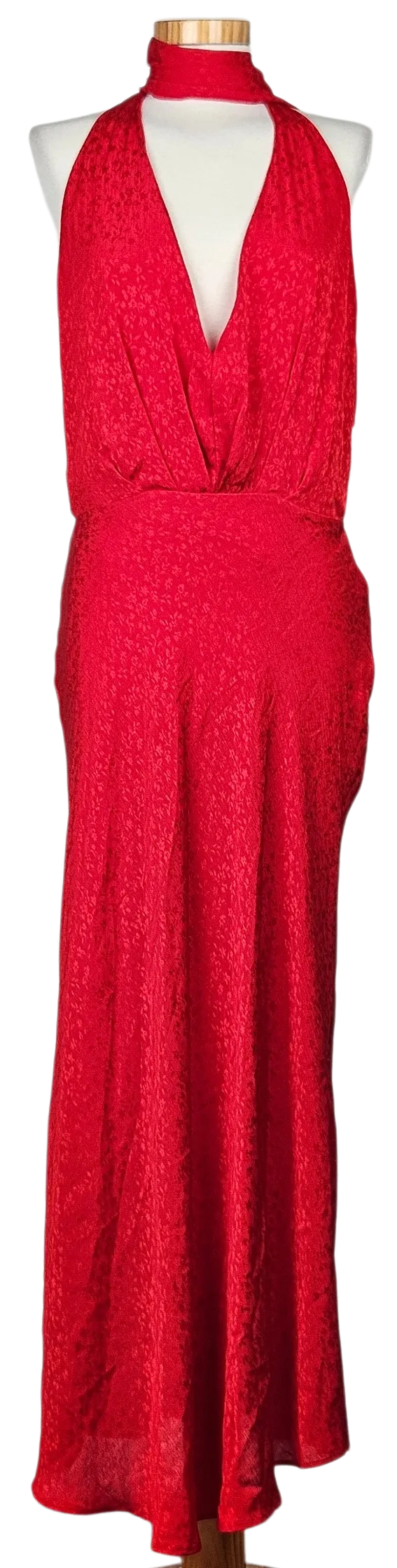 Zara Damen Maxikleid, rot - Gr. L  - Bild 1