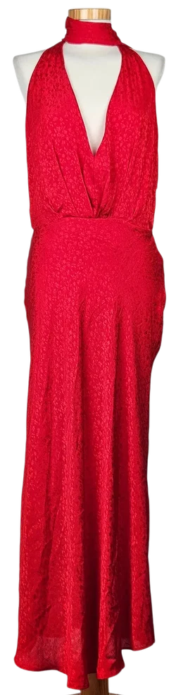 Zara Damen Maxikleid, rot - Gr. L  - Bild 1