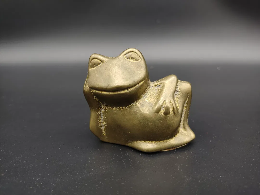 Briefbeschwerer aus Messing / Frosch - Bild 4