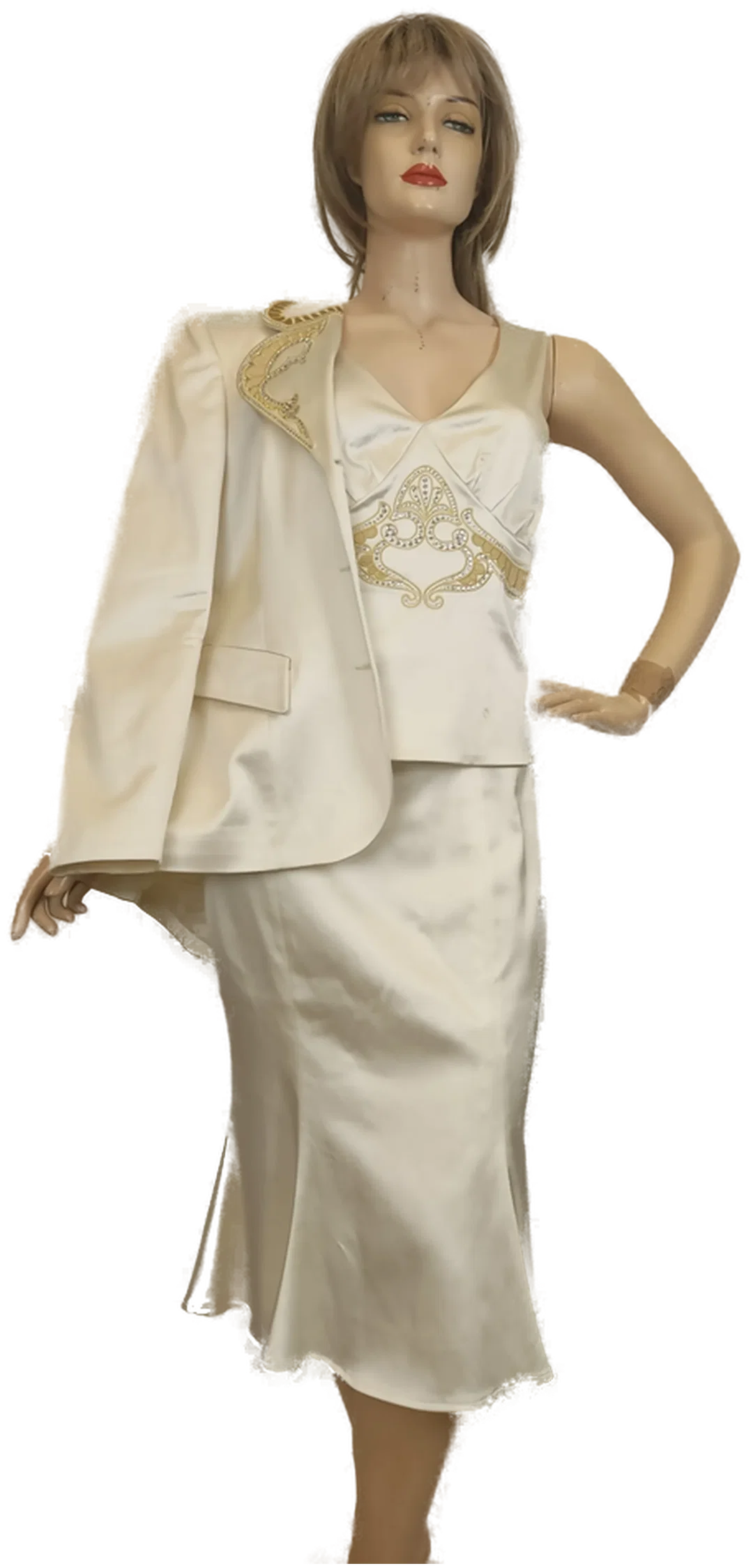 Pompöös Harald Glöckler Damen Set (3teilig) creme Gr. 38 – Bild 5