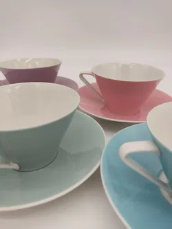 Lilien Porzellan Kaffeetassen DAISY 18 - 4 Stück - Bild 2