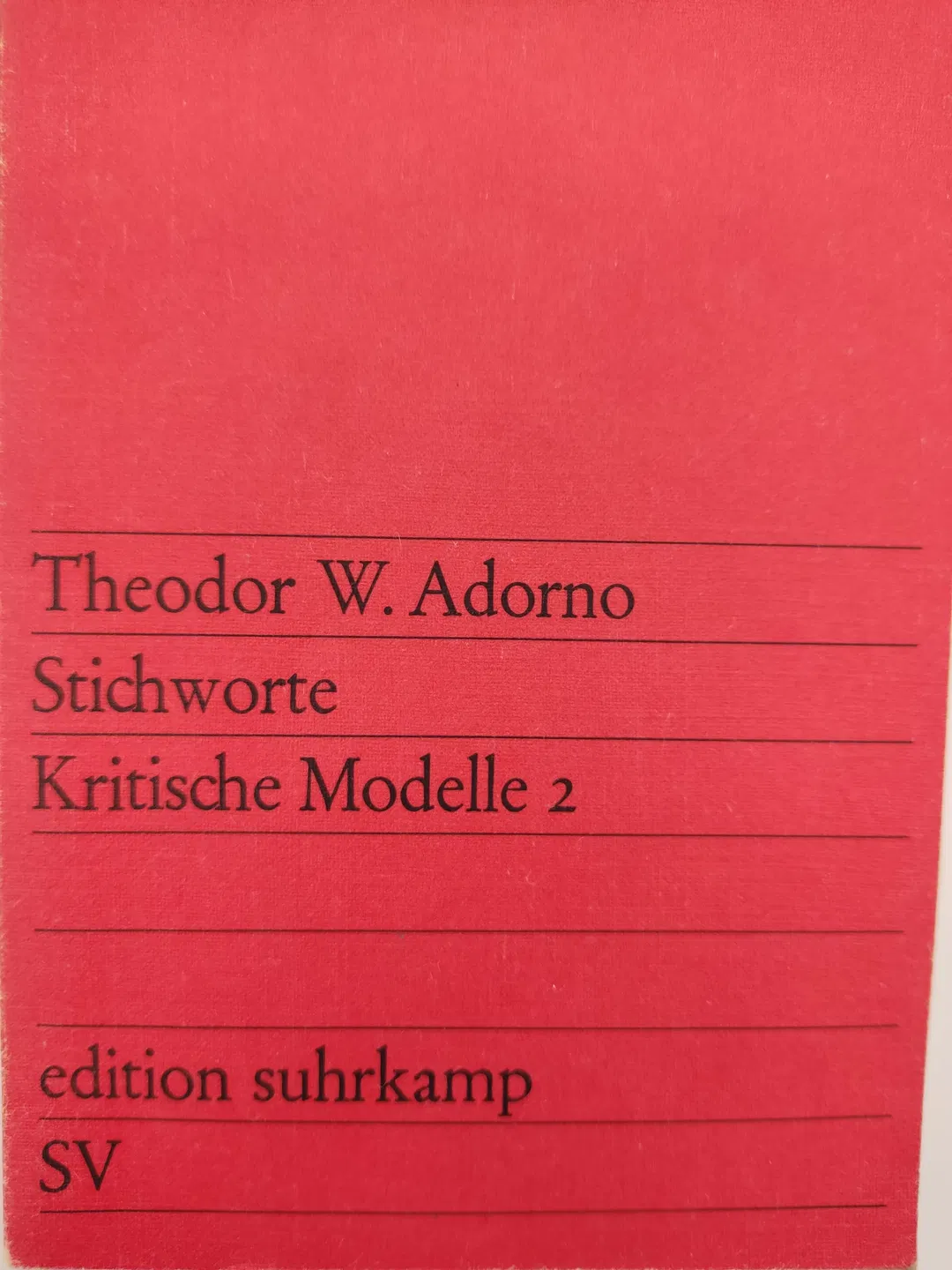 Stichworte. Kritische Modelle 2 - Theodor W. Adorno - Bild 2