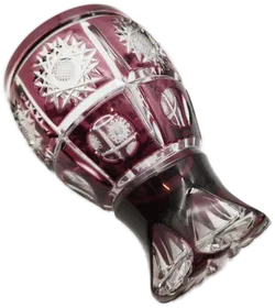 Böhmischer Kristallbecher Bleikristall Transparent | Sammlerstück - Bild 5