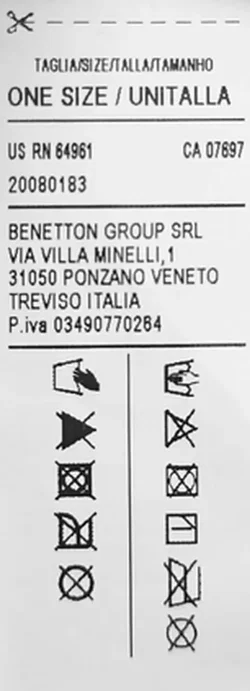 United Colors of Benetton Kinderschal dunkelblau/weiß gemustert Gr. One Size – Vorschau 3